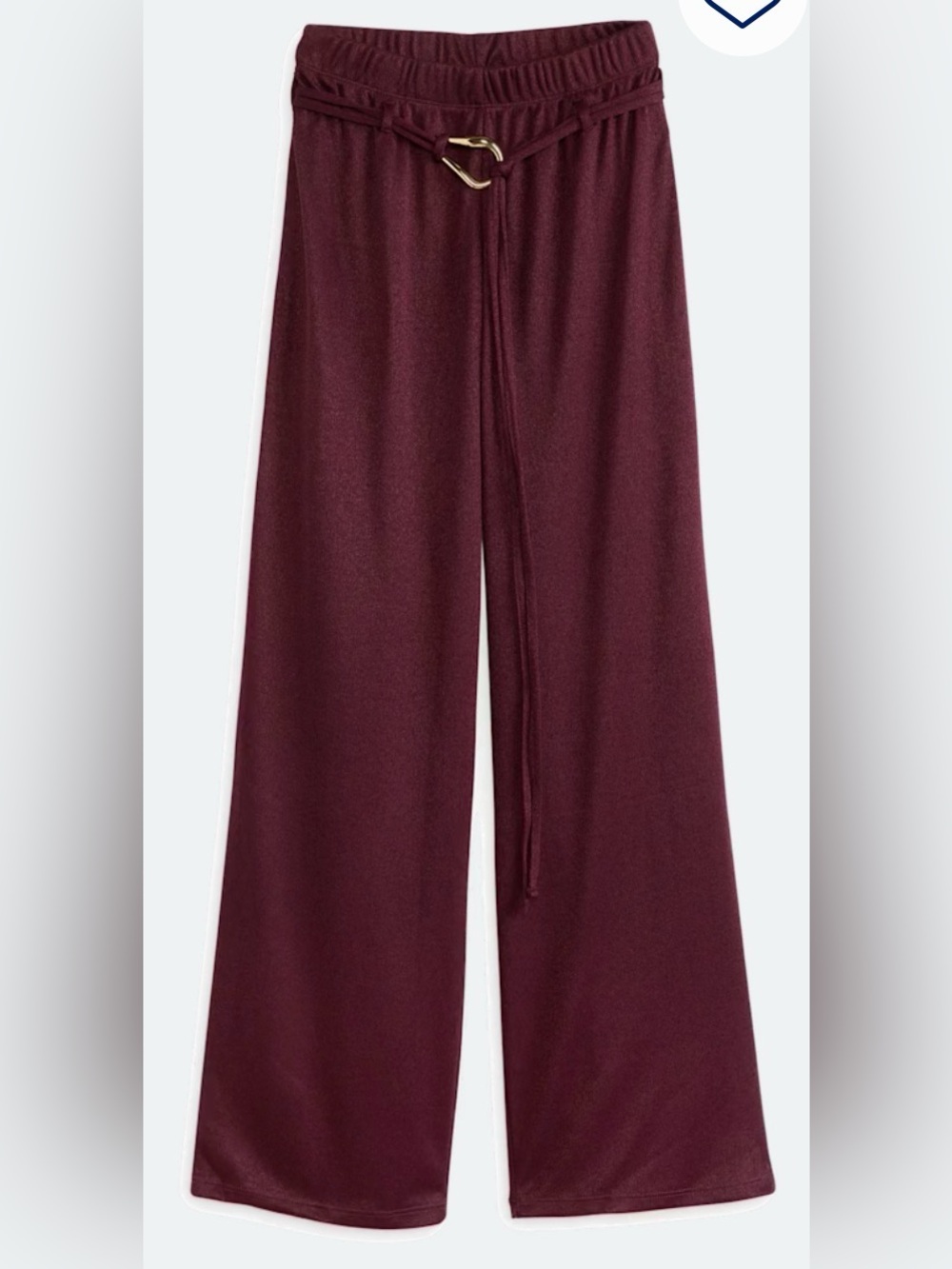 Vero Moda Women's Wide-Leg Knit Pants in Burgundy